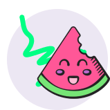 Smiling watermelon